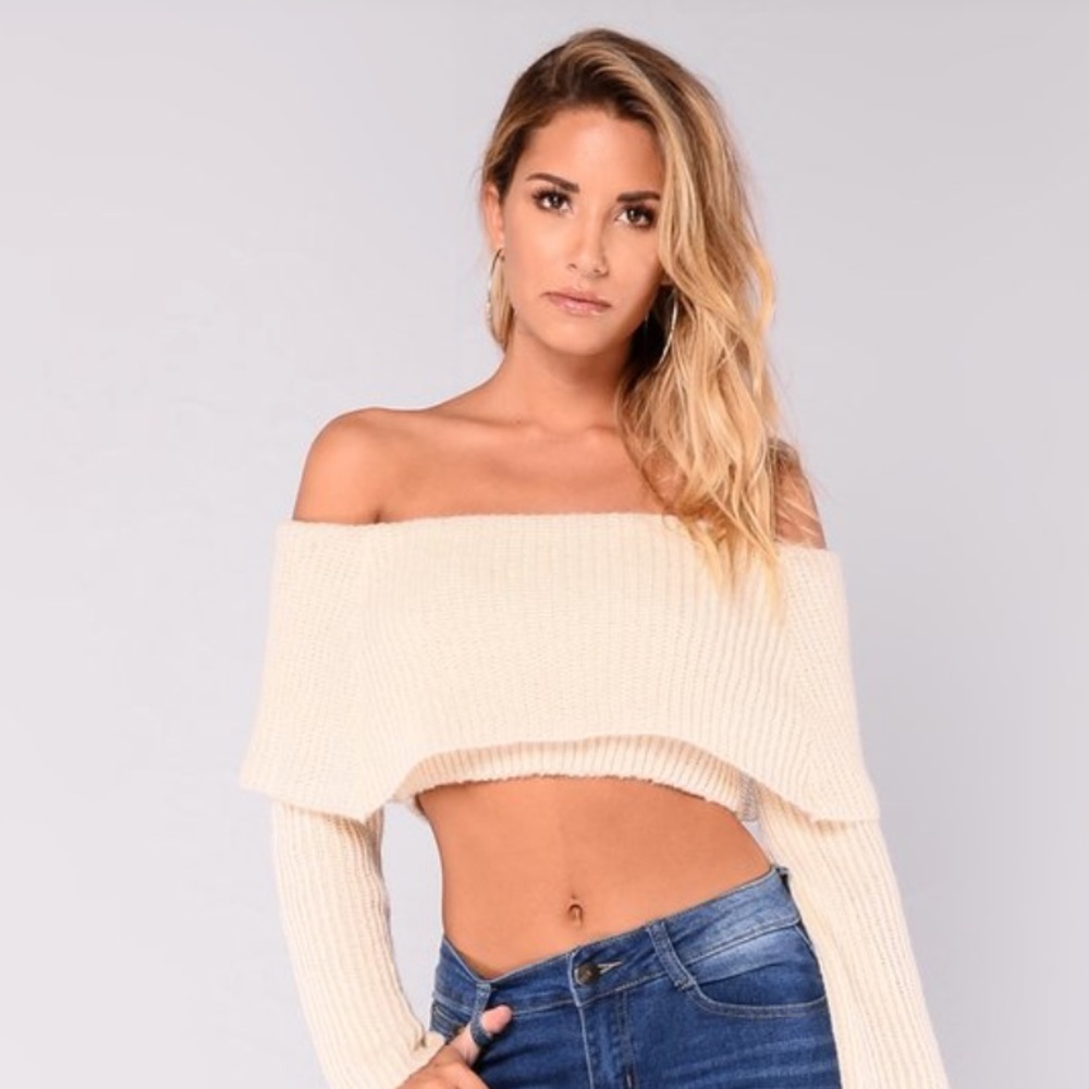 Fashion nova off the shoulder sweater